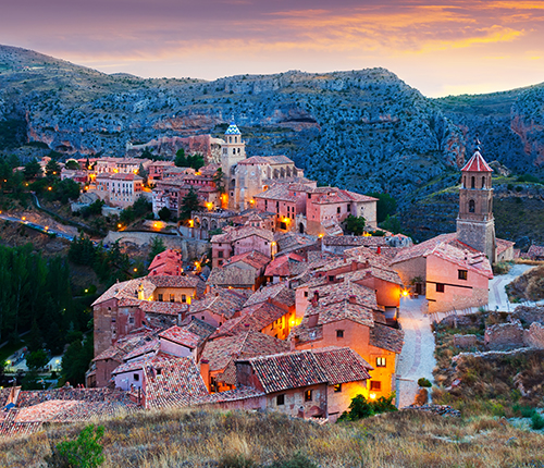 evening view of  Albarracin